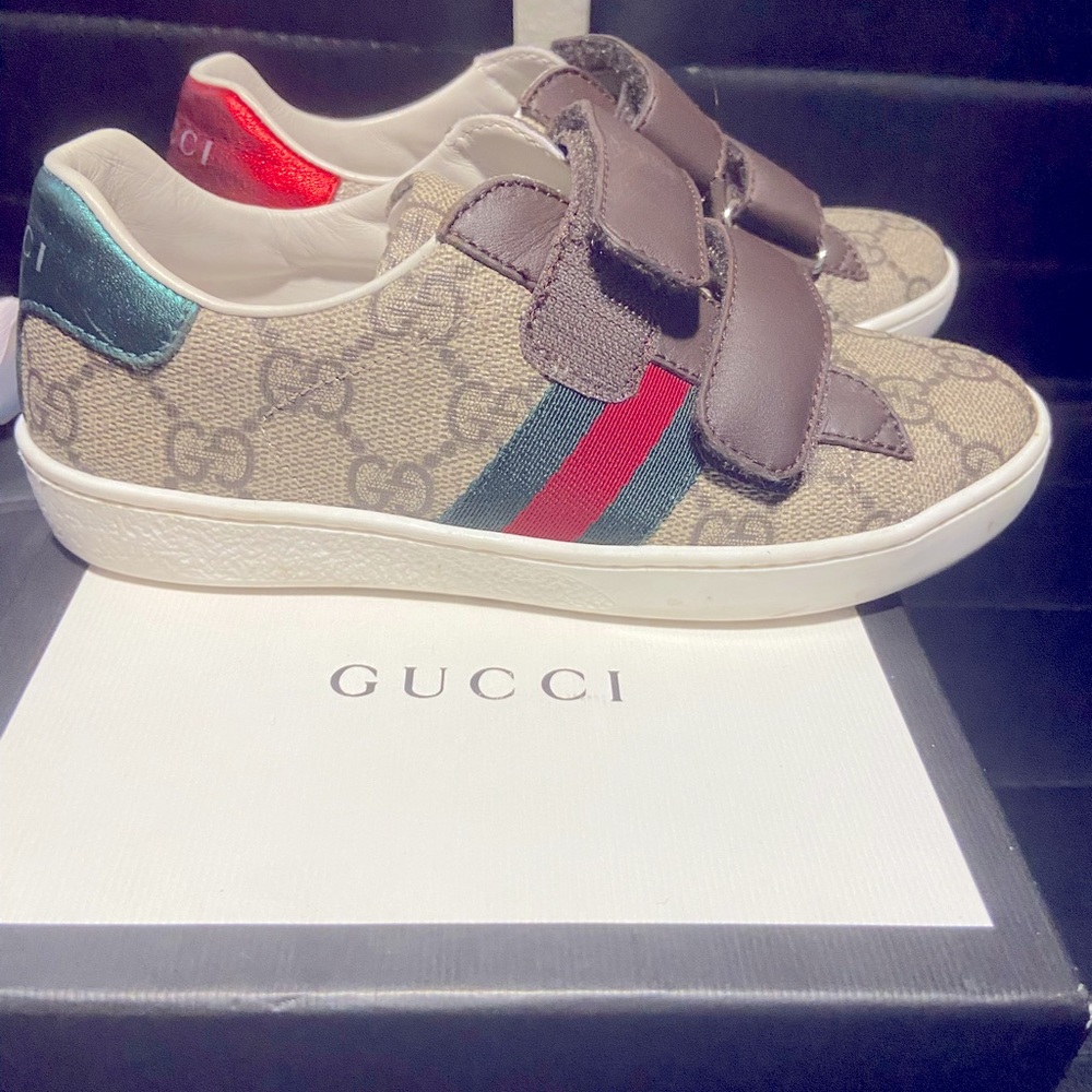 Real Gucci Shoes Brown Kids